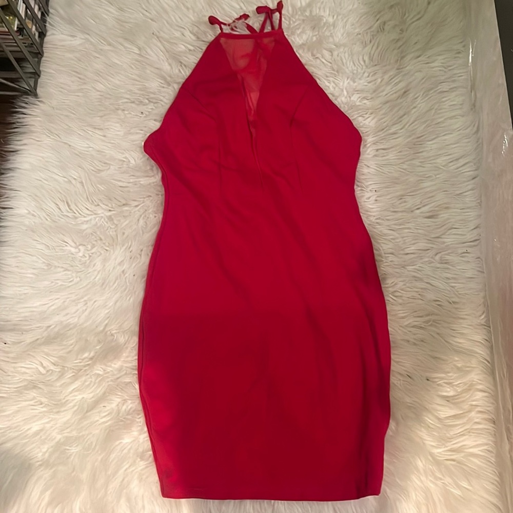 Red night out dress never worn with tags